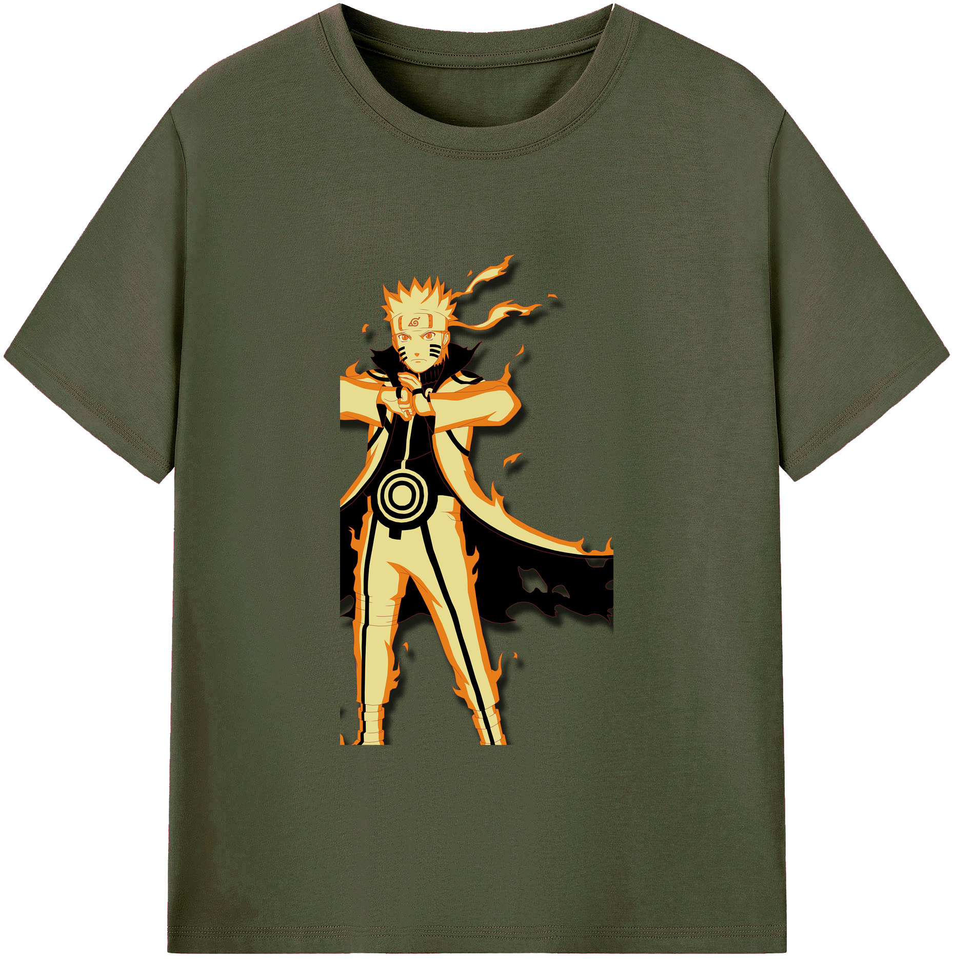 （画像用） NARUTO -ナルト- うずまき ナルト Uzumaki Naruto 綿100％ メンズ半袖Tシャツ｜肌触りやわらか＆通気性